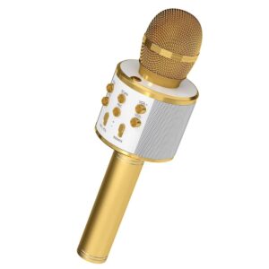 5Core Wireless Karaoke Microphone Bluetooth Mic Portable Handheld Microfonos Inalambricos GOLD