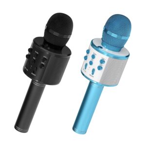 5Core Wireless Karaoke Microphone Bluetooth Mic Portable Handheld Microfonos Inalambricos BLACK & BLUE