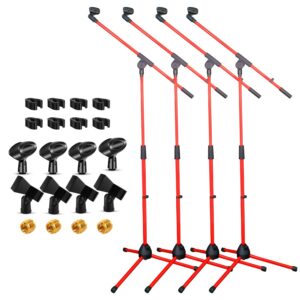 5Core Tripod Mic Stand 4Pcs Adjustable Holder Floor Microphone Boom Arm