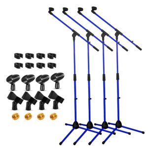 5Core Tripod Mic Stand 4Pcs Adjustable Holder Floor Microphone Boom Arm