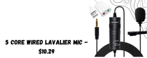The image shows 5 core lavalier mic