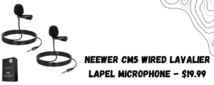 The image shows neewer lavalier mic
