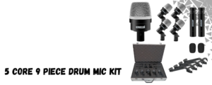 The image shows 5 core 7 piece drum mic kit